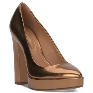 Jessica Simpson Glynis Bronze Mirror Metallic High Heel Pumps Size 8.5 NWT NEW